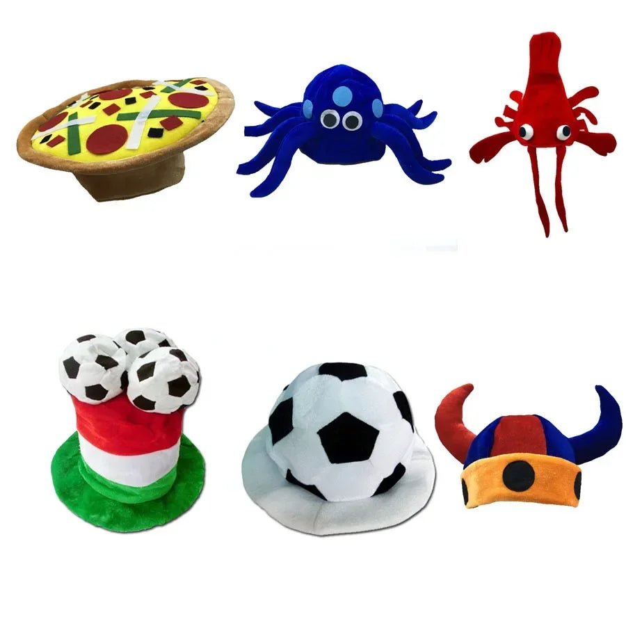 Kids Children Adult Pizza Hamburger Roasted Turkey Football Lobster Clown Hat Silly Costume Party Favors Easter Props Halloween