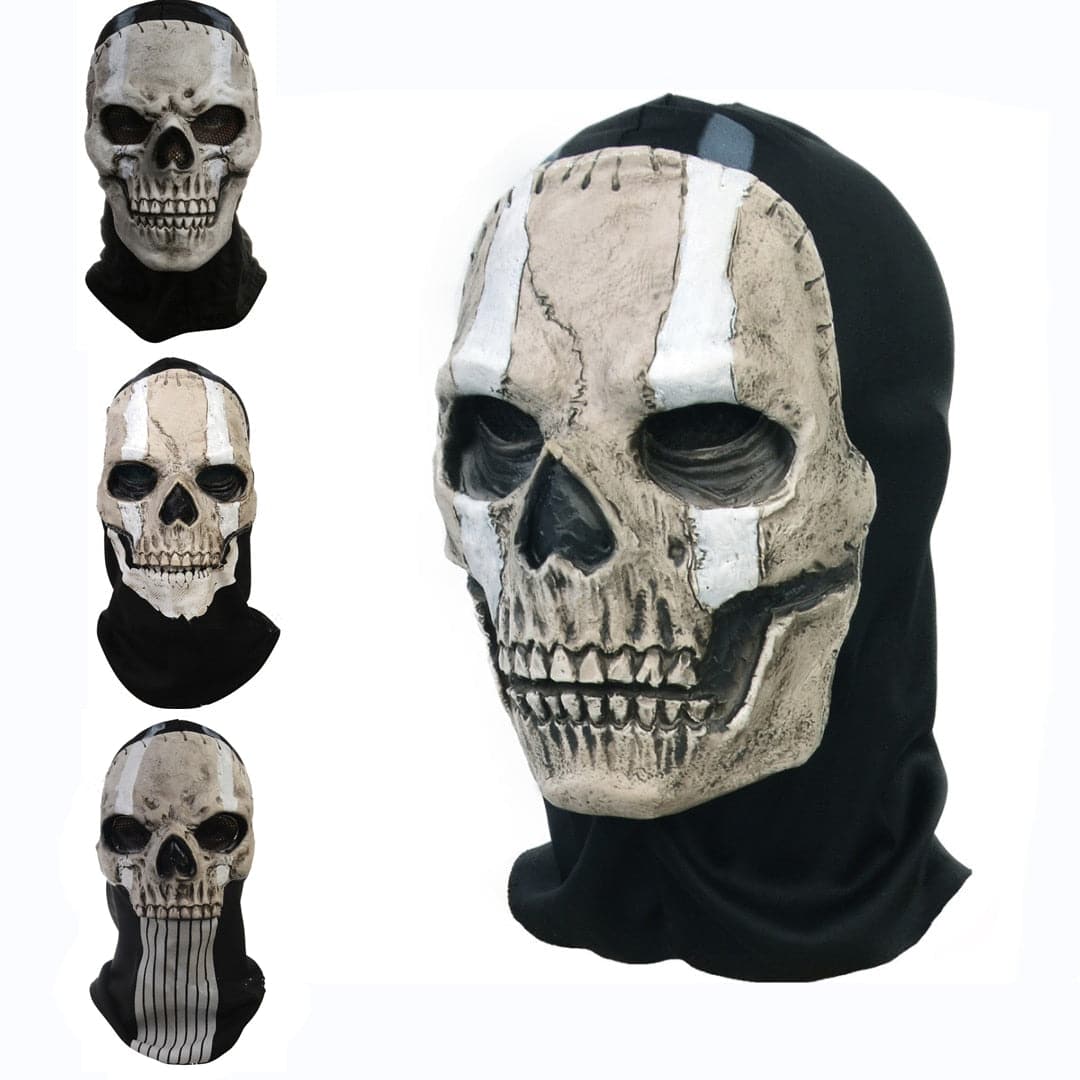 Unisex Horror Halloween Skull Mask - Call of Duty Latex Headgear Cosplay