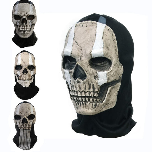 Unisex Horror Halloween Skull Mask - Call of Duty Latex Headgear Cosplay
