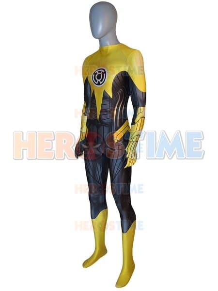 Yellow Lantern Cosplay Costume Spandex Sinestro Corps Supervillain Superhero Suit Jumpsuit Zentai Bodysuit Adult/Kids