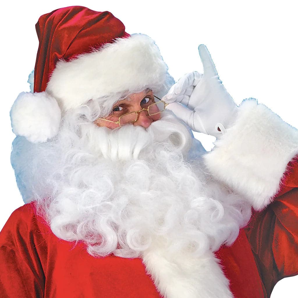 Red Deluxe velvet 9-piece Christmas Party Men Children Family Costume Santa Claus Costume Adult Christmas cosplay costume