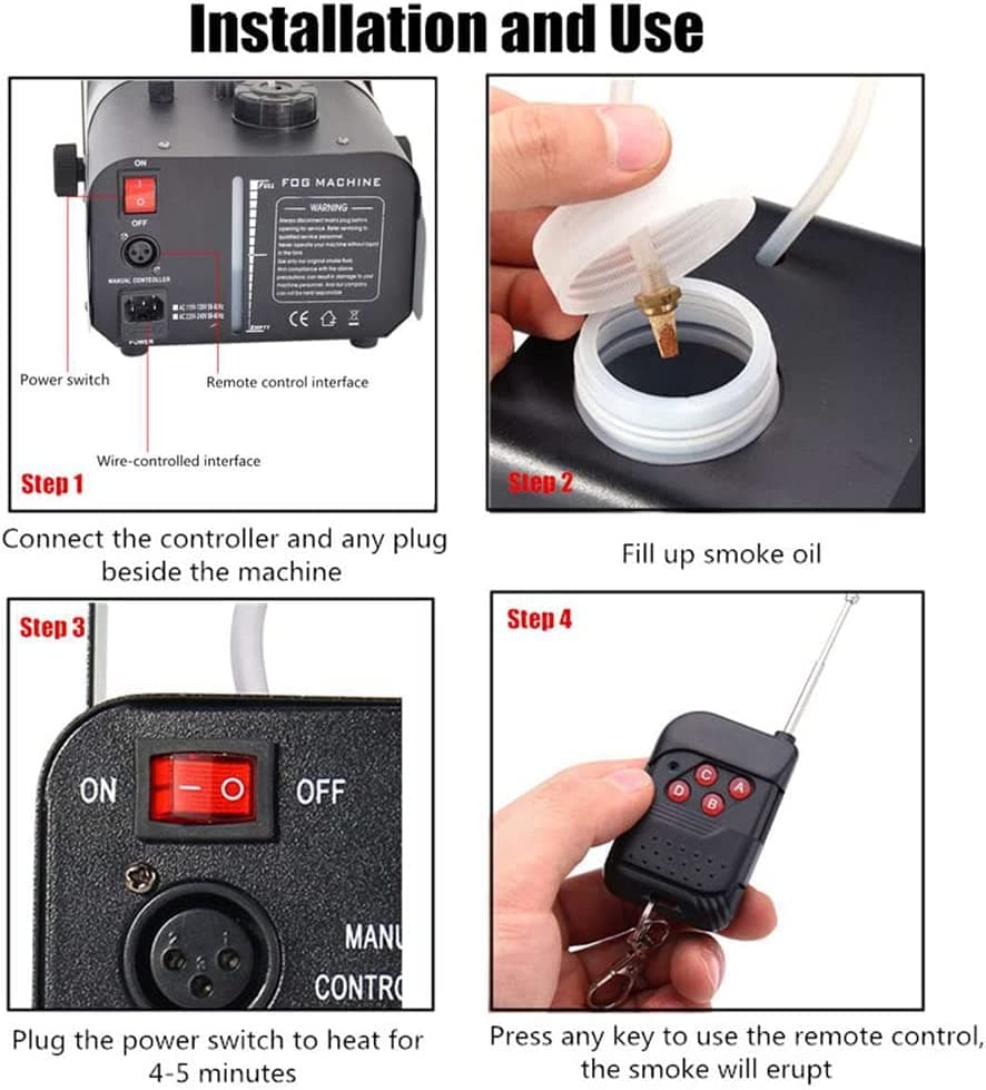 1500w Fog Machine Remote Control Stage Smoke Machine for Stage Night Club Bar Party Celebration Festival Hot Sale