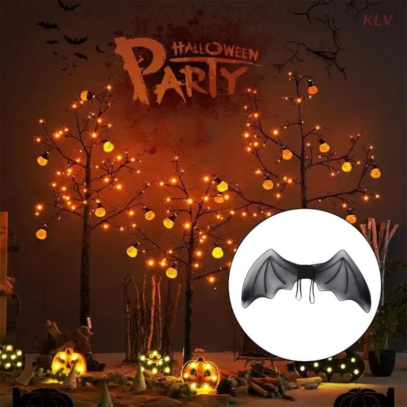 Halloween Bat Wings Vampirina-Costume Devil Wings Black Bat Wings Elf Dress Up Wings Party Dance Performance-Props Gifts