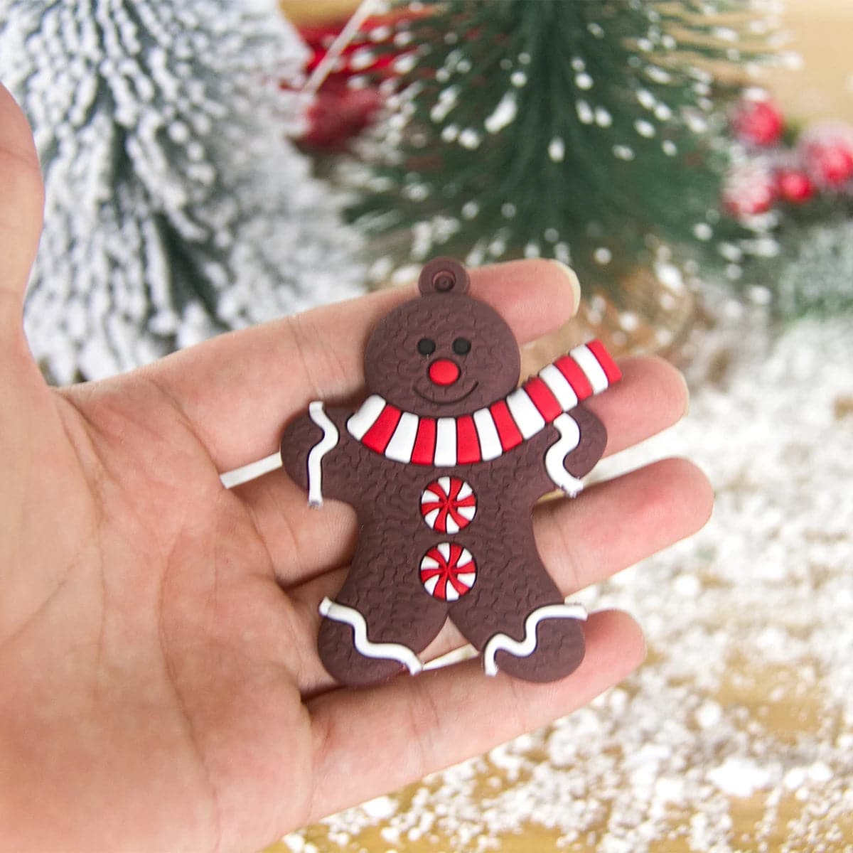 1set Gingerbread Man Ornaments Christmas Decorations Tree Hanging Charms Pendants for Home Kids New Year Gift 2023 Navidad Decor