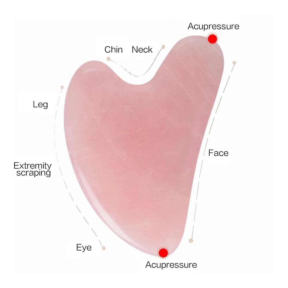 Natural Jade Stones Gua Sha Scraper Guasha Face Lifting Devices Rose Quartz Gouache Massager Facial Neck Back Body Massage Tools