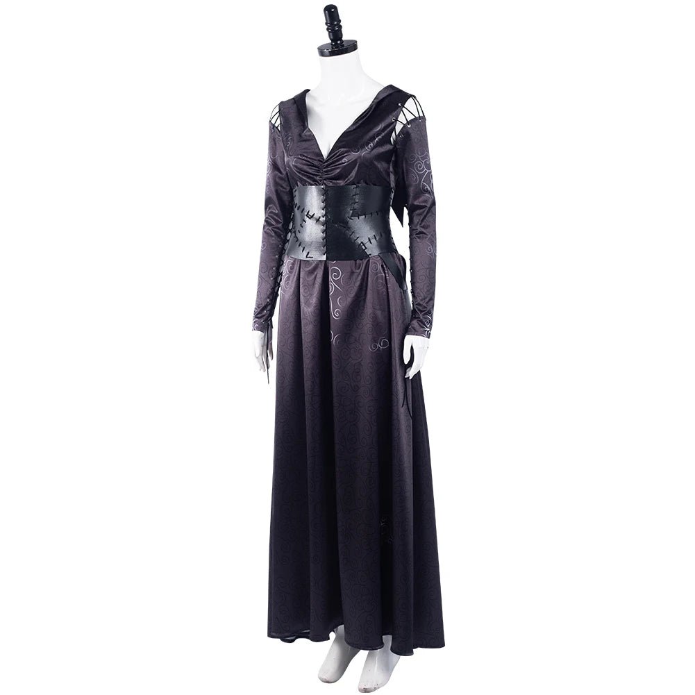 Bellatrix Movie Lestrange Cosplay Costume Black Dress Adult Women Girls Fantasy Outfits Halloween Carnival Party Disguise Suit