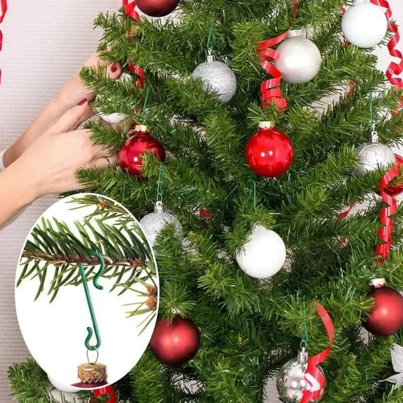 10/200pcs Christmas Ornament Hooks S-Shaped Xmas Tree Ball Pendan Hanging Plastic Hook Hanger DIY New Year Home Party Decoration