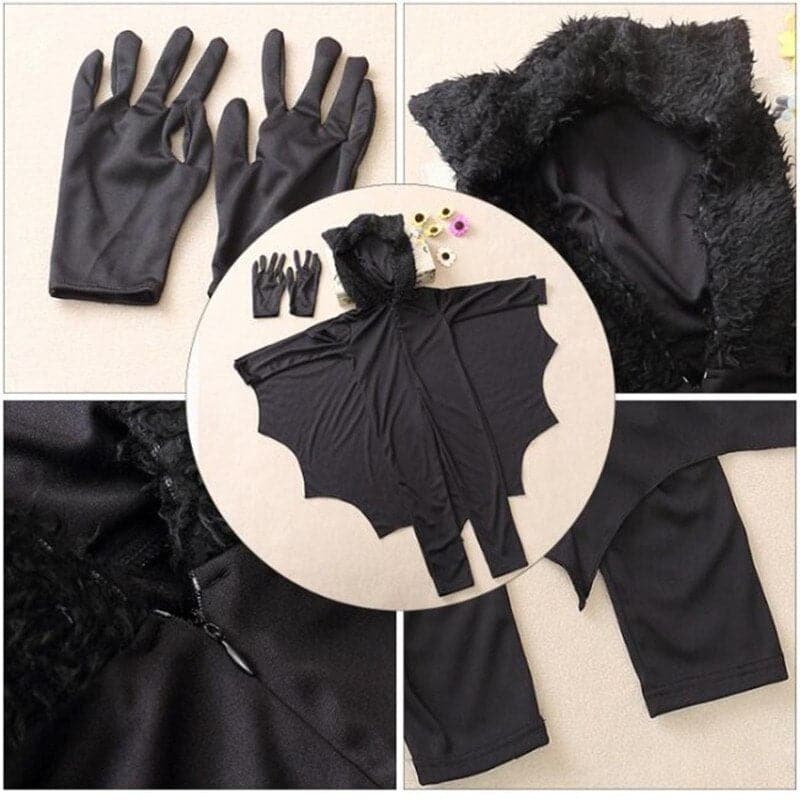 Bat Vampire Costume Kids - Deluxe Jumpsuit for Kids Cosplay
