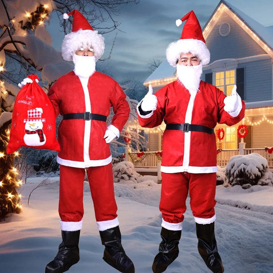 Classic Red Velvet Santa Claus Costume: Perfect for Christmas Cosplay
