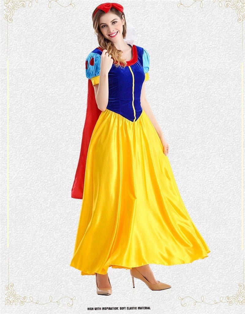 Adult Cartoon Princess Snow White Cosplay Costume Princess Dress Women Halloween Party Costume Adult Cosplay plus size