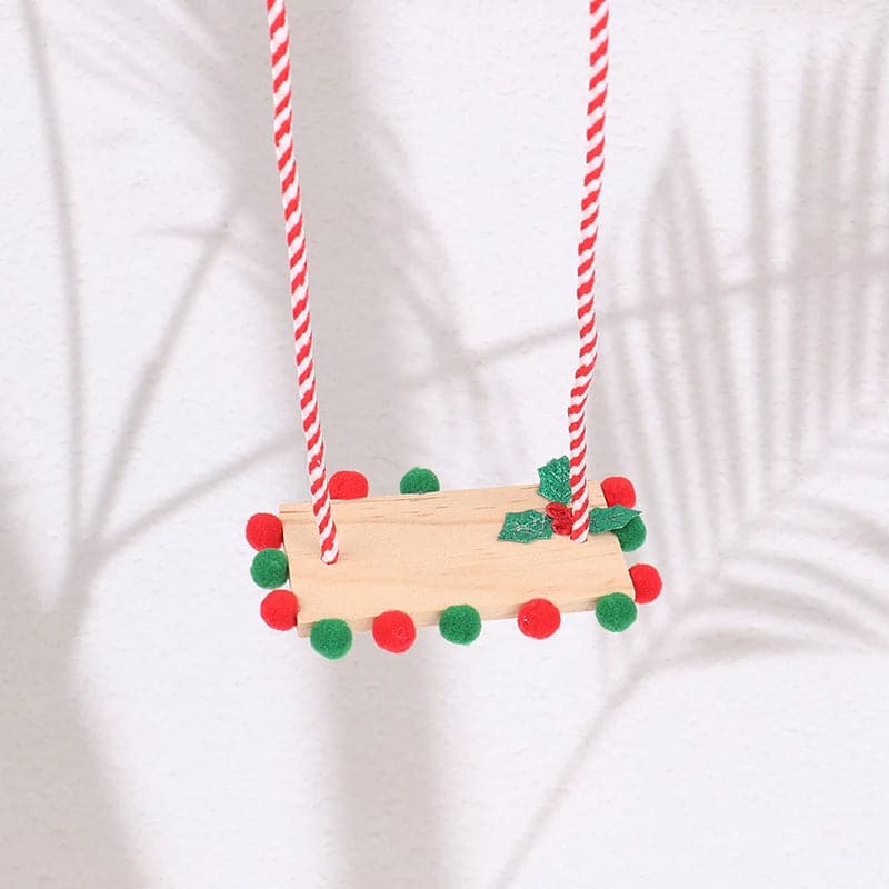 1Pcs 1:12 Dollhouse Miniature Simulation Elf on Shelf Swing For Christmas Bookshelf Elf Doll Swing DIY Kid Toy Accessories