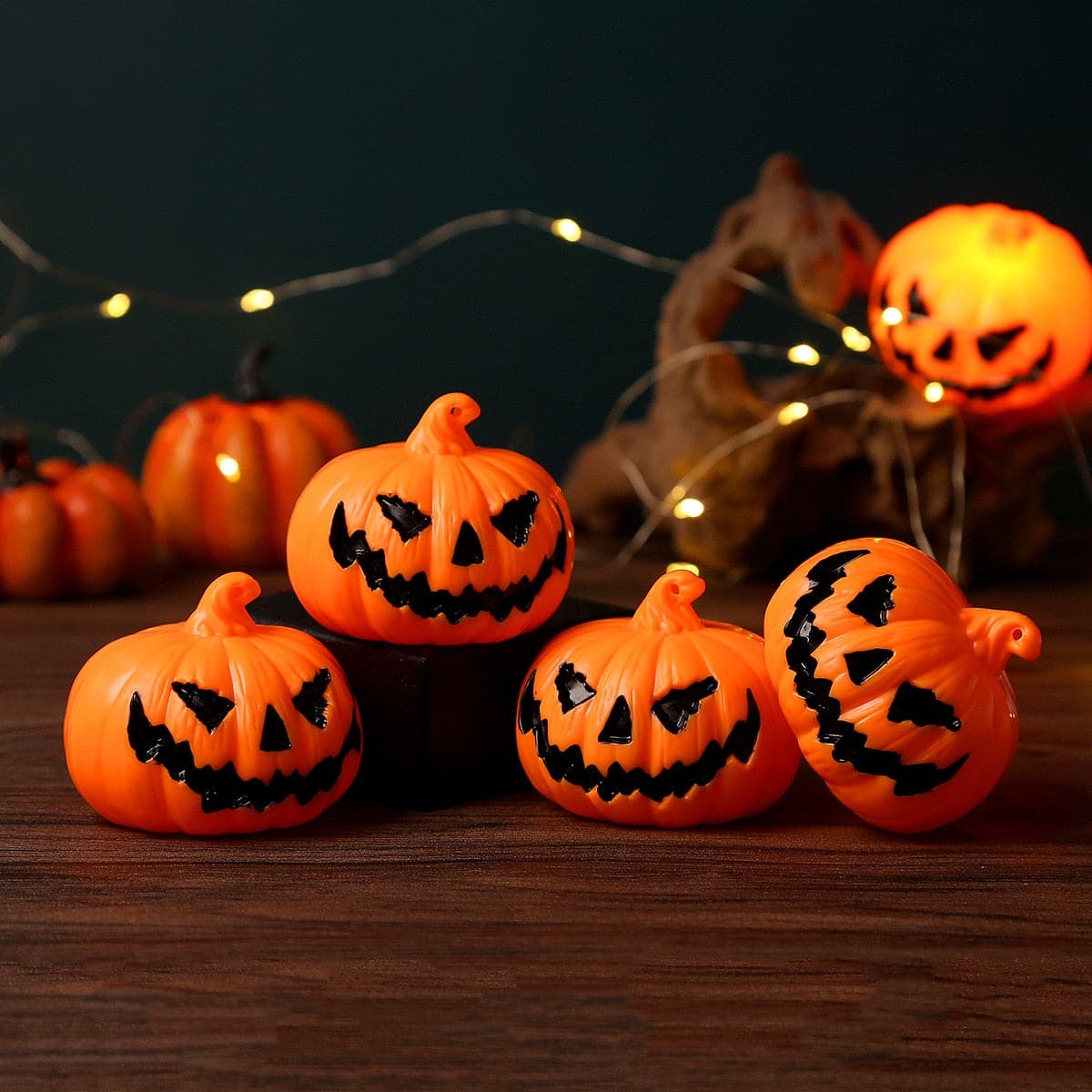 Halloween LED Pumpkin Light String Horror Skull Ghost Lamp Holloween Party Decoration for Home Haunted House Ornaments 2023