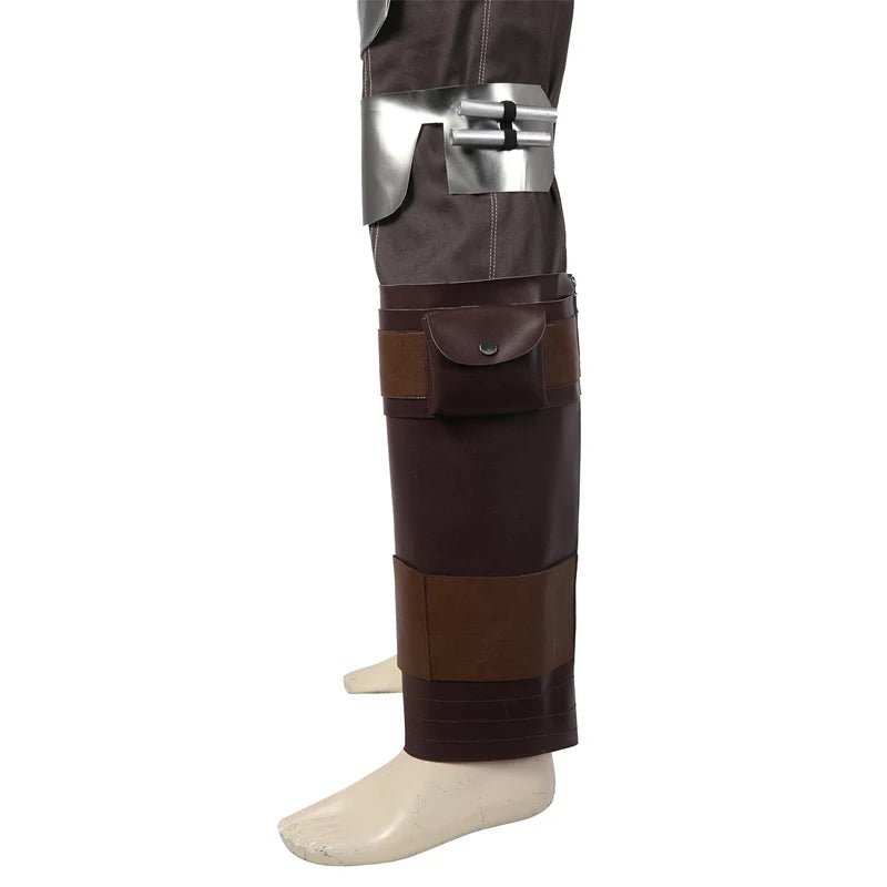 Adult Man Mandalo Cosplay Costume Halloween Din Djarin Leather Cosplay Outfit   Battlesuit Costume Vest Hand Guard Accessories