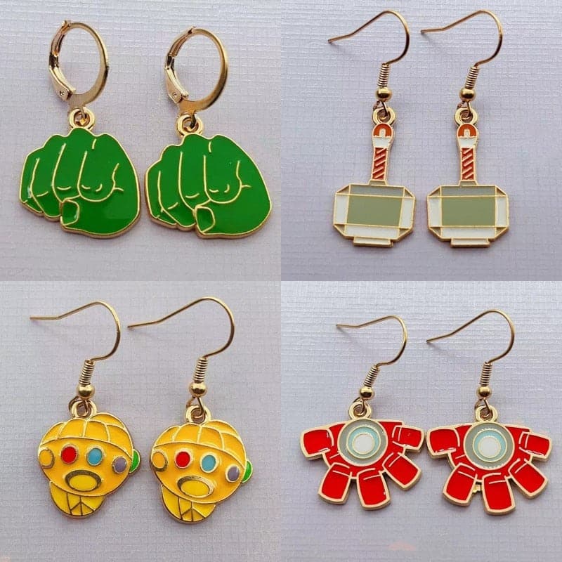 Marvel Spider Man movies superhero cartoon animation production pendants earrings earrings ladies fashion party birthday jewelry