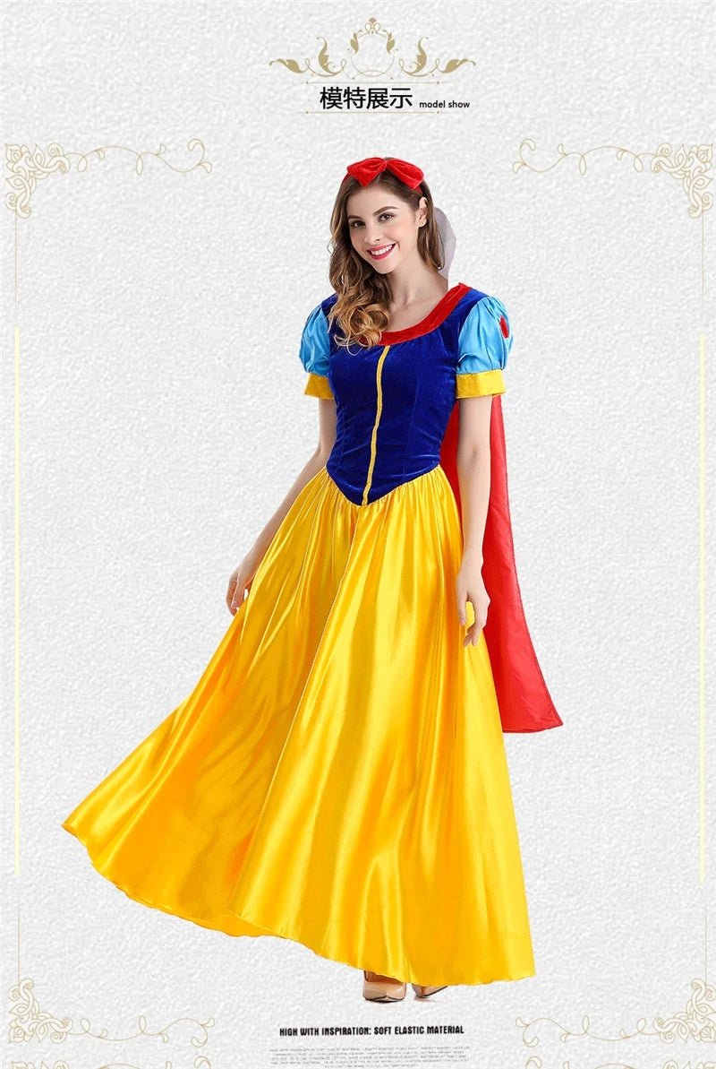 Adult Cartoon Princess Snow White Cosplay Costume Princess Dress Women Halloween Party Costume Adult Cosplay plus size