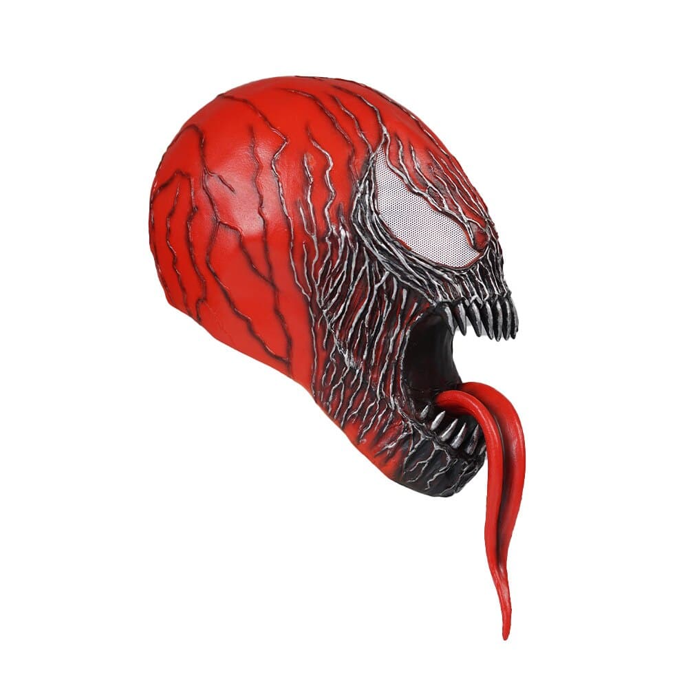 Cos Red Horror Real Latex Mask Venom Cosplay Full Face Superhero Mascaras Halloween Headgear Scream Villain Scary Masquerade
