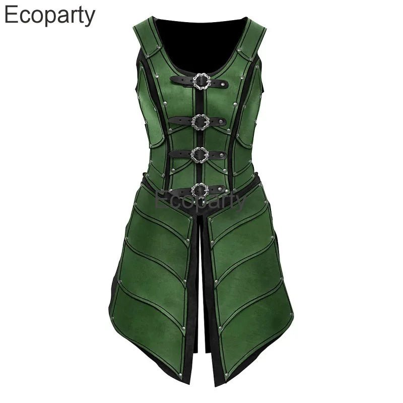 Medieval Viking Knight Pirate Costume Men Renaissance Gothic Pu Leather Body Shoulder Armour Suit Halloween Larp Cosplay Outfits