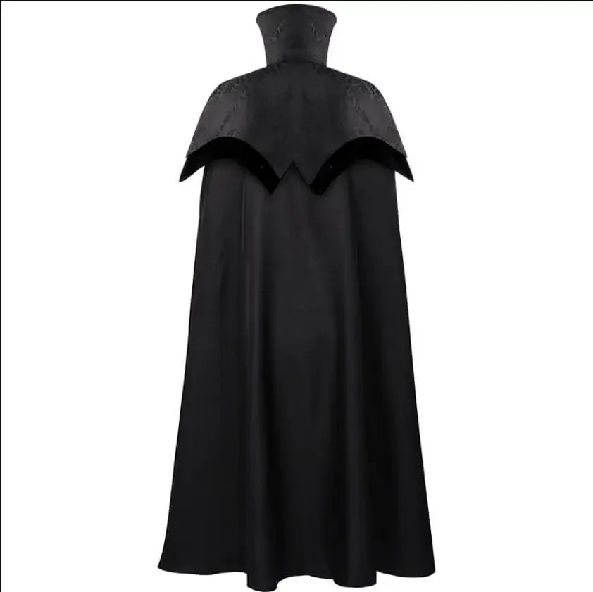 Cosplay Halloween Medieval Men's Steampunk Noble Gothic Long Cloak Big Hem Vampire Cape Darcula Poncho Carnival Dress Up Party