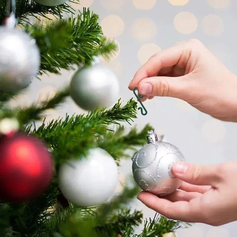 10/200pcs Christmas Ornament Hooks S-Shaped Xmas Tree Ball Pendan Hanging Plastic Hook Hanger DIY New Year Home Party Decoration