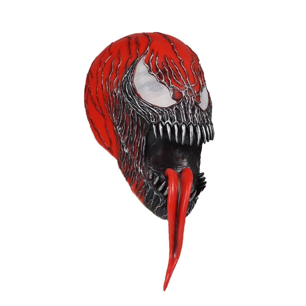 Cos Red Horror Real Latex Mask Venom Cosplay Full Face Superhero Mascaras Halloween Headgear Scream Villain Scary Masquerade