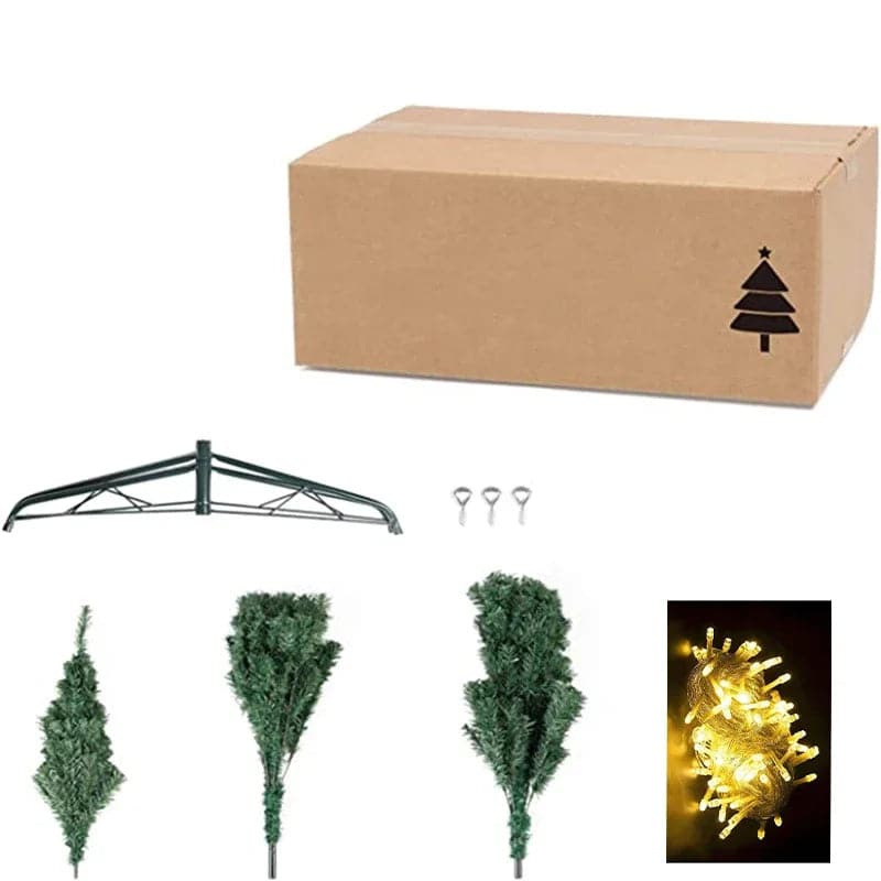 Artificial PVC Christmas Tree 150/180/210cm Green Large Fir Xmas Pine Tree Reusable