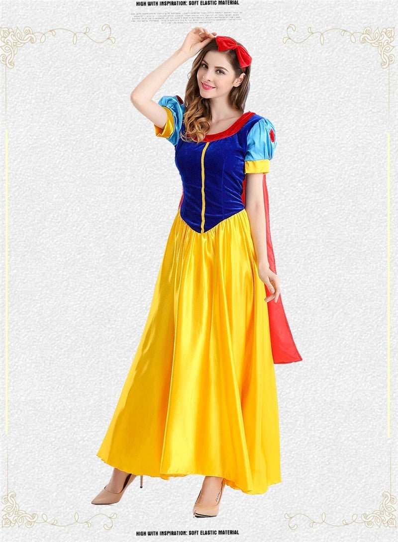Adult Cartoon Princess Snow White Cosplay Costume Princess Dress Women Halloween Party Costume Adult Cosplay plus size