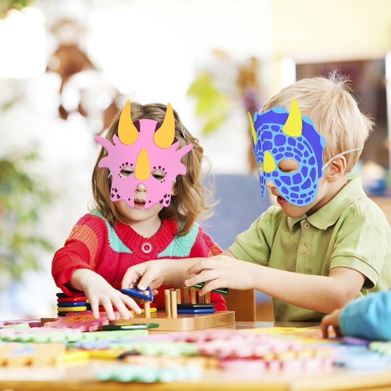 11pcs Jurassic World Dino Mask Set Dinosaur Birthday Decor Masks Masquerade Cosplay Halloween Party Costumes Toy for Kids Decor
