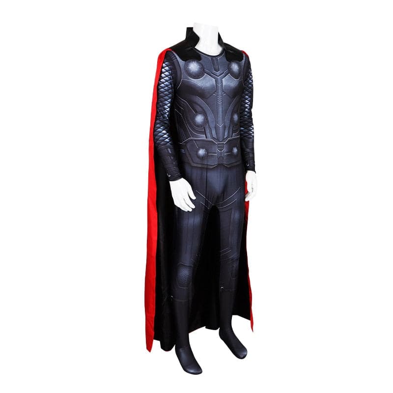 Movie Superhero Thor Odinson Cosplay Costume Odinson Bodysuit + Cloak Halloween Party Costume