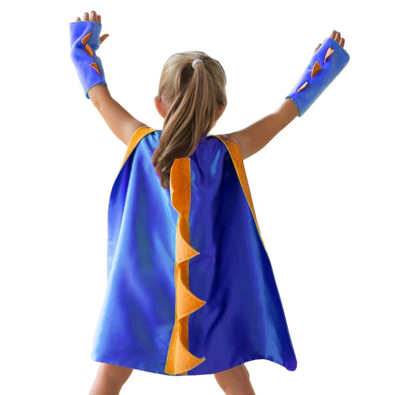 Dinosaur Costume Cape with Gloves: Kids Halloween Cosplay