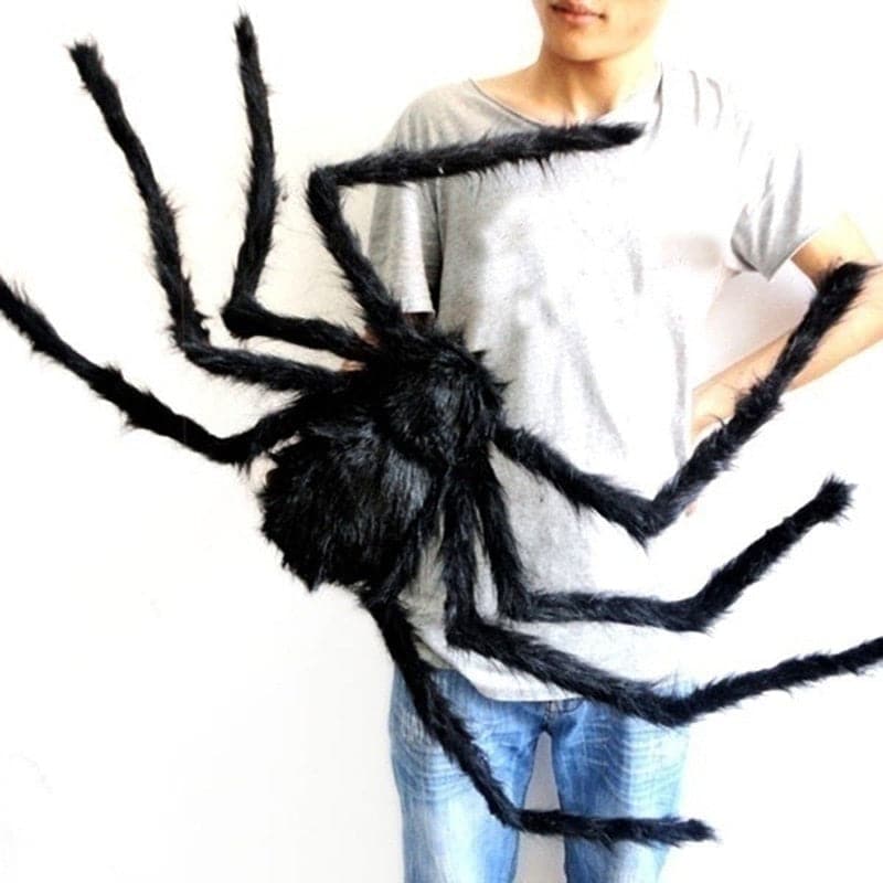 30/50/75/90/125/150/200cm New Halloween Party Decoration Giant Black Plush Spider Haunted Indoor Outdoor Party Decor Props Toy