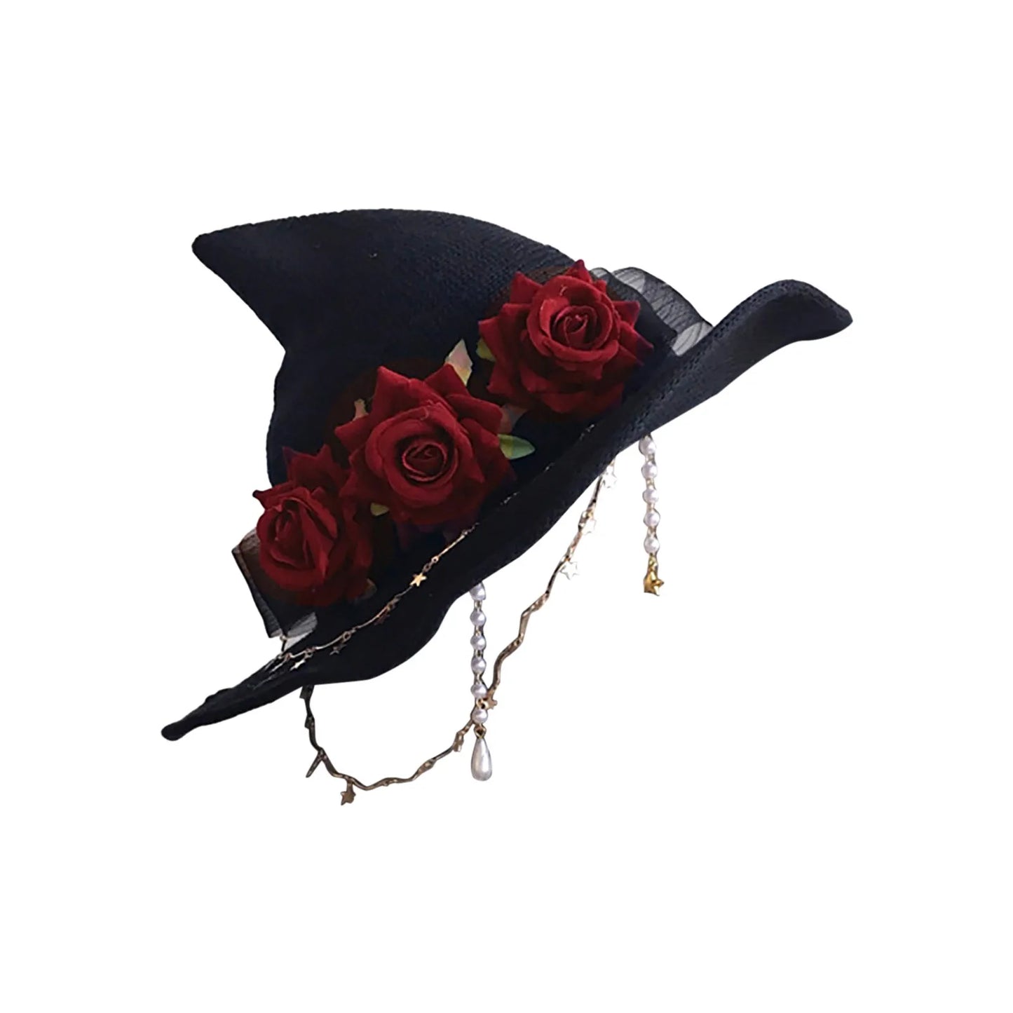 Halloween Lolita Rose Big Bow Little Witch Hat Witch Hat Headpiece Party Decorations For Women Fast Shipping