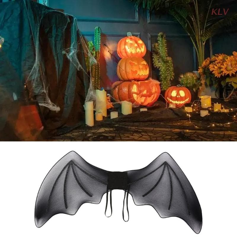 Halloween Bat Wings Vampirina-Costume Devil Wings Black Bat Wings Elf Dress Up Wings Party Dance Performance-Props Gifts
