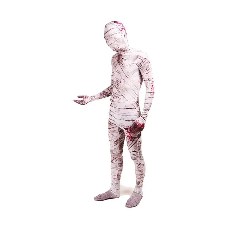 Movie Scary Mummy Cosplay Costume Adult Kids Men Mummy Costumes Mask Zentai Bodysuit Spandex Suit Halloween Costumes Women Man