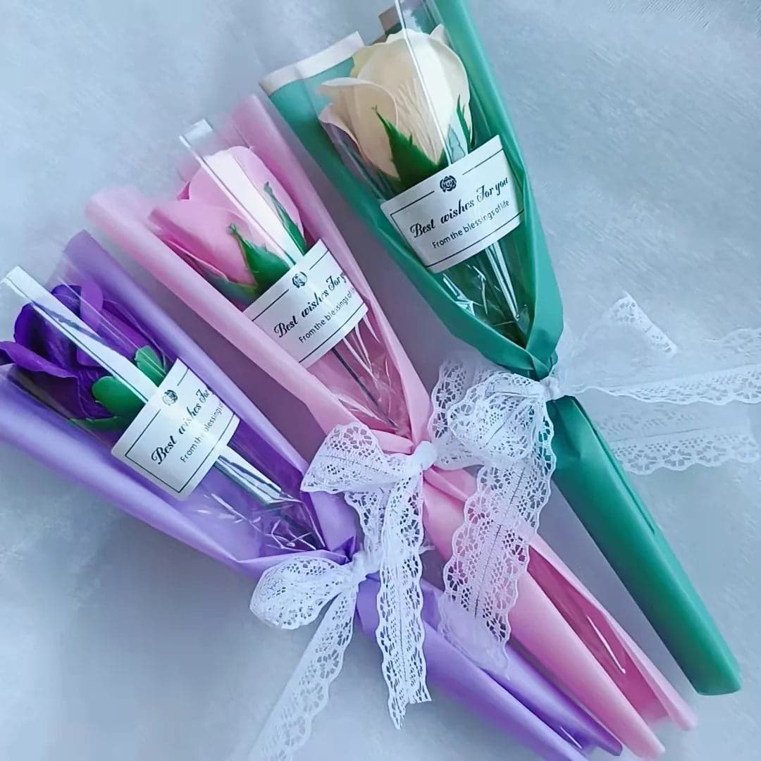 Scented Flower for Valentine's Day - Single Soap Rose Bouquet