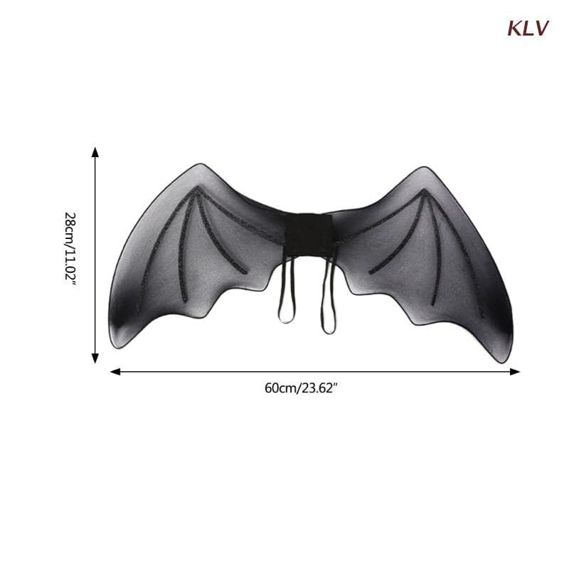 Halloween Bat Wings Vampirina-Costume Devil Wings Black Bat Wings Elf Dress Up Wings Party Dance Performance-Props Gifts