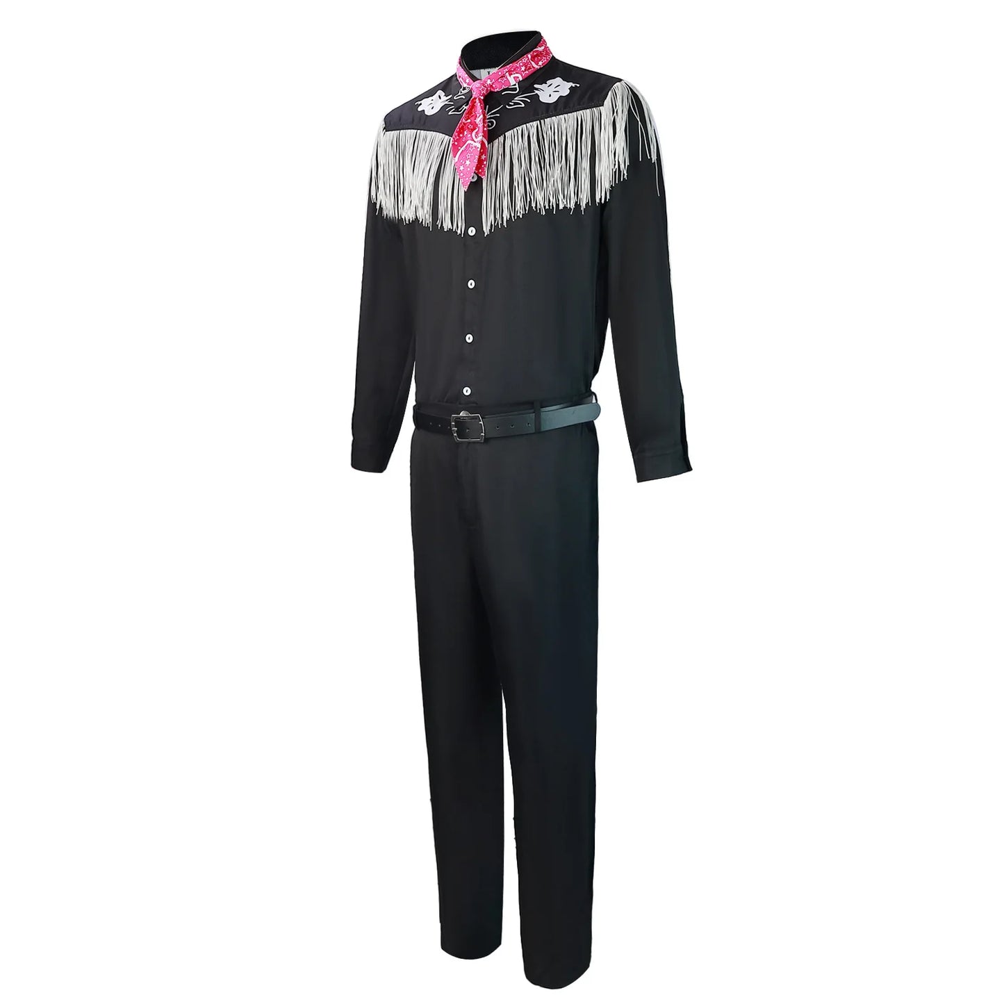 2023NEW Movie Margot Robbie Barbi Cosplay Ken Cosplay For Man Adults Black Cow Boy Halloween Costumes Pink Jumpsuit Role Play