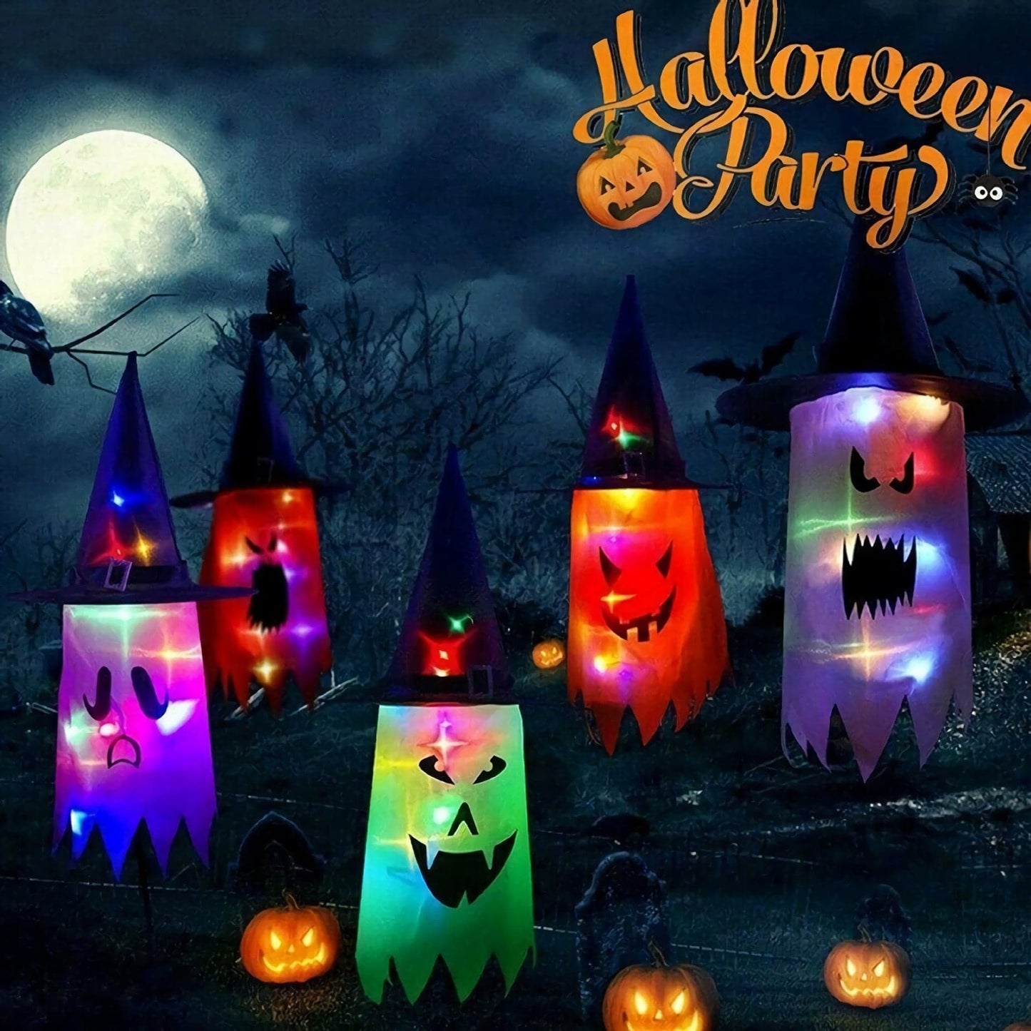 LED Halloween Ghost Decoration: Flashing Gypsophila Light