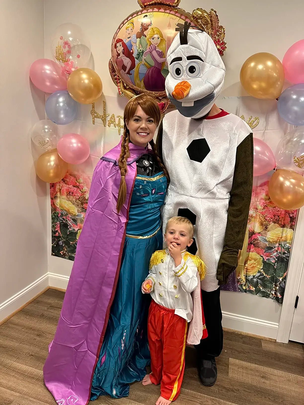 Frozen Anna Princess Long Dress with Clocak Adults Snow Queen Elsa Cosplay Costume Party Dresses for Women Halloween Fancy Dress