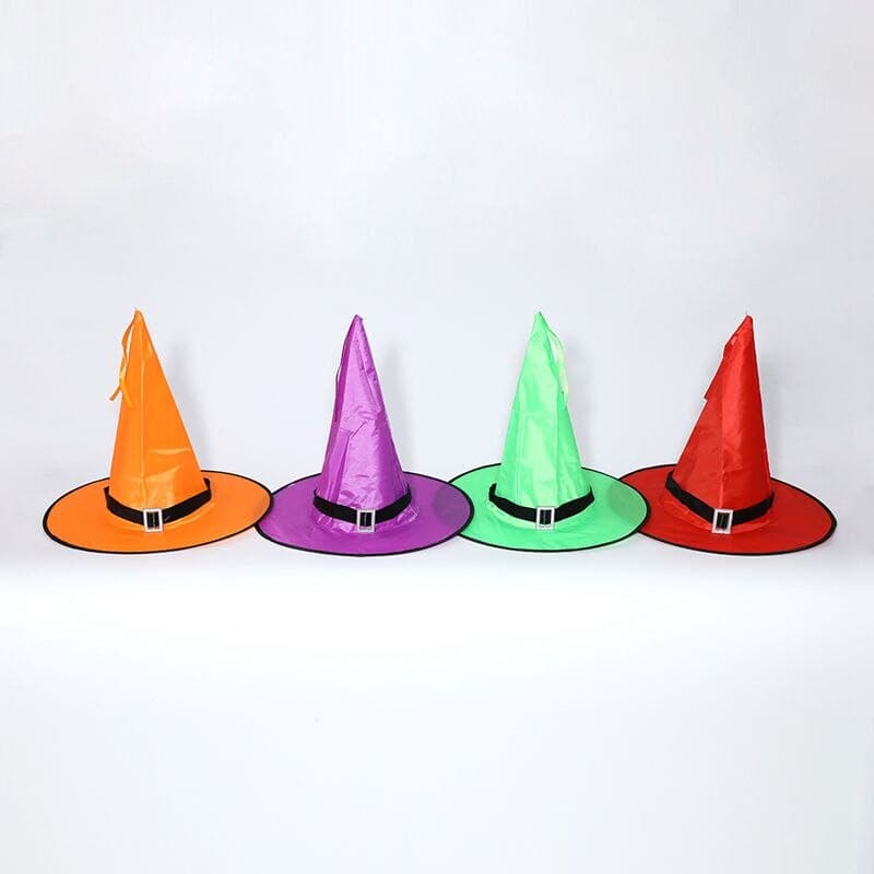 LED Lights Halloween Witch Hat For Kids Party Halloween Decoration Witch Hat  Decor Supplies Outdoor Tree Hanging Ornament