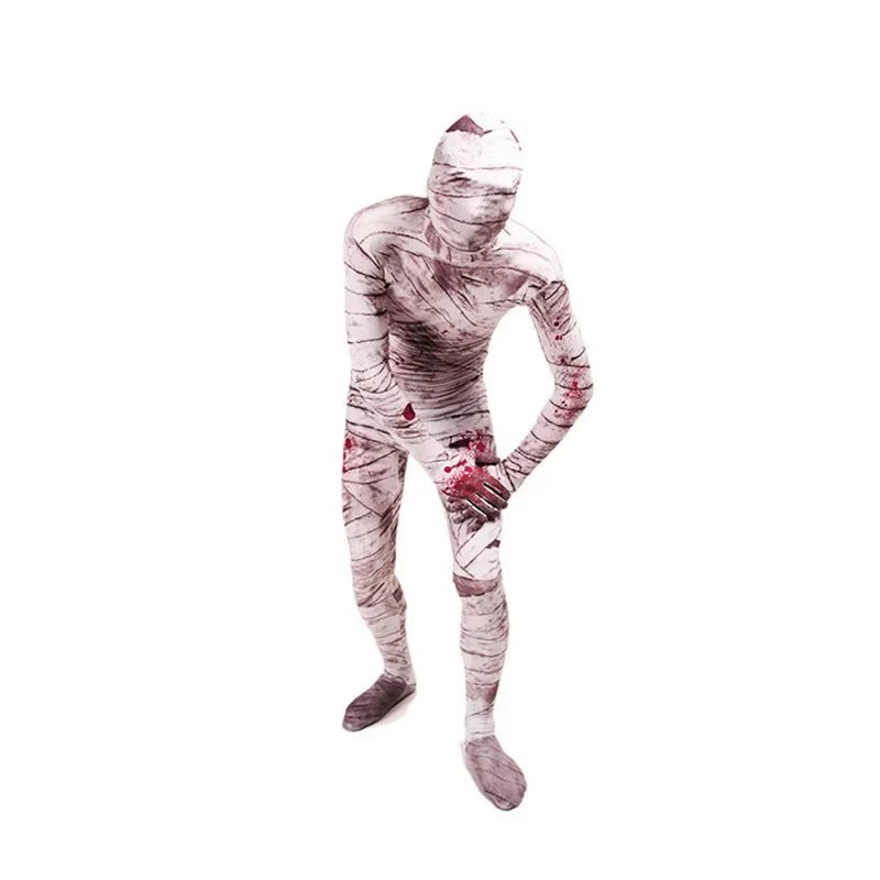 Movie Scary Mummy Cosplay Costume Adult Kids Men Mummy Costumes Mask Zentai Bodysuit Spandex Suit Halloween Costumes Women Man