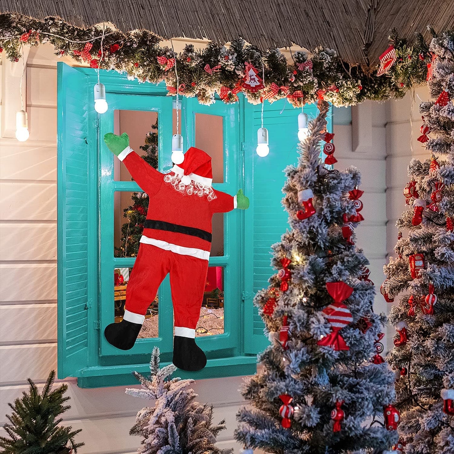 Santa Claus Decoration Santa Climbing Window Door Christmas Props New Year Hanger Decoration Christmas Toys