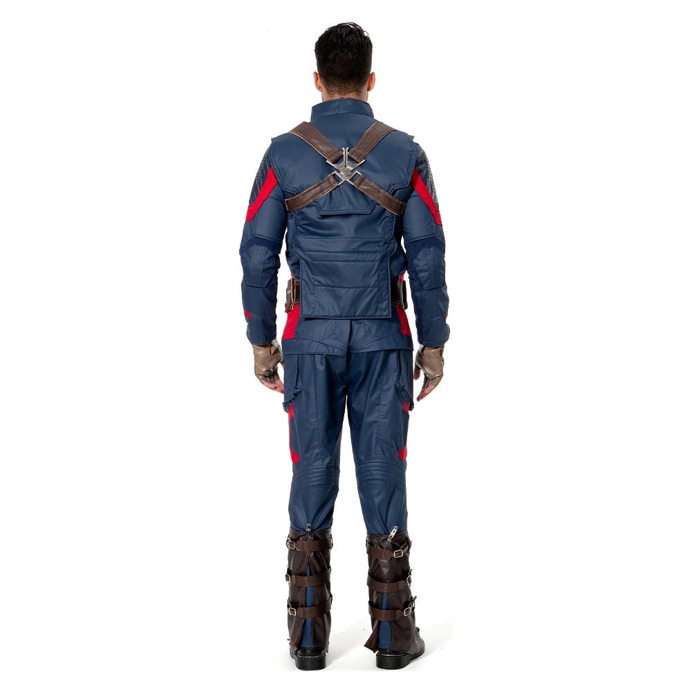Fantasia Captain Cosplay Steve Costume America Disguise for Adult Men Clothes Superhero Outfits Halloween Carnival Party Suit