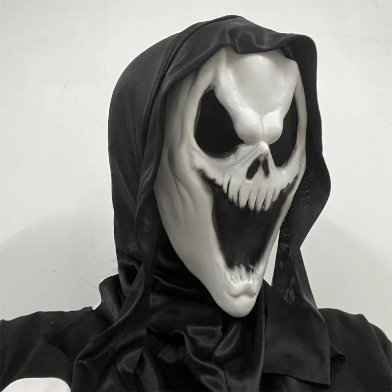 Halloween Mask Scary Skull Face Latex Mask Horror Full Head Mask Halloween Cosplay Costume Props for Adult Kids