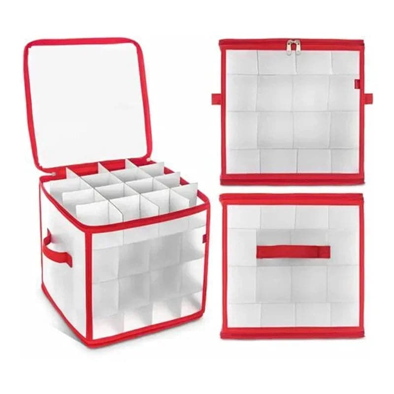 Translucent PP Christmas Ornament Storage Box 64 Grids Christmas Ball Storage Containers Holiday Xmas Ornaments Organizer