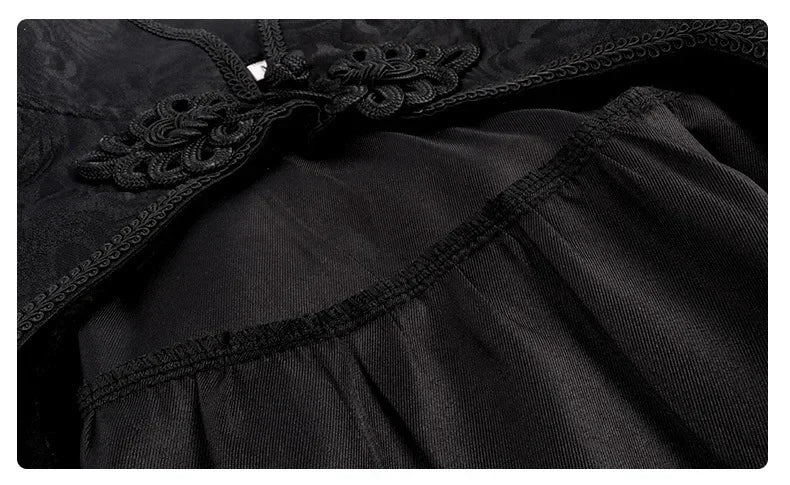 Cosplay Halloween Medieval Men's Steampunk Noble Gothic Long Cloak Big Hem Vampire Cape Darcula Poncho Carnival Dress Up Party