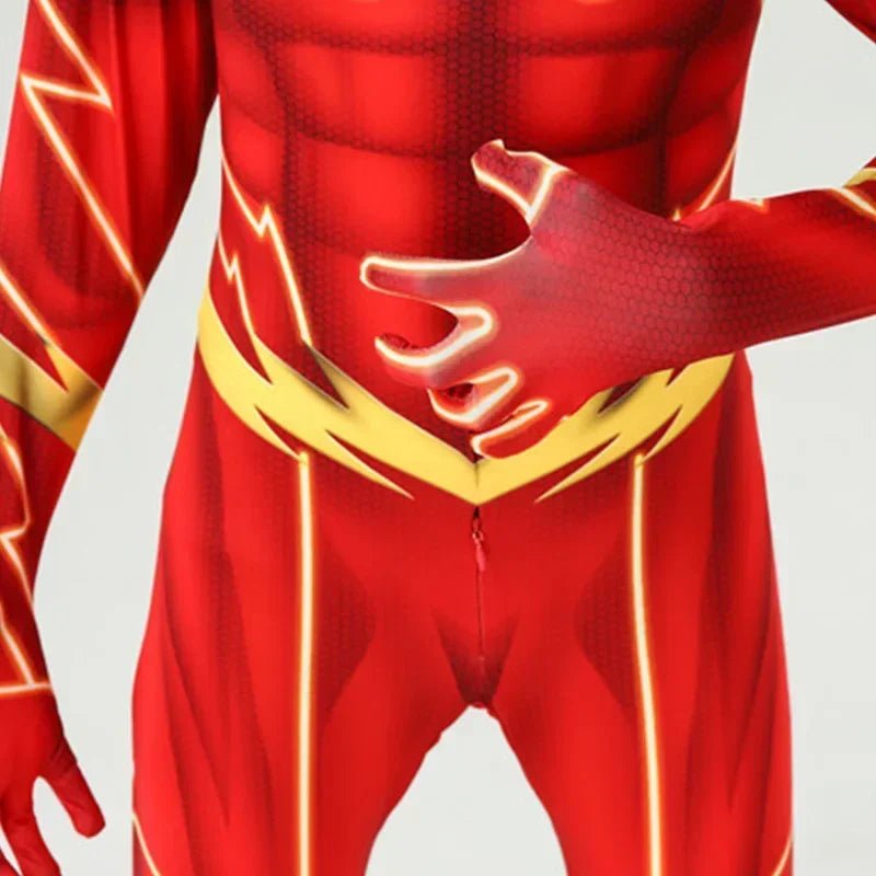 Boys Cosplay Costume Kids Flash  New Year Carnival Party Fancy Dress with Headgear Mask Sets