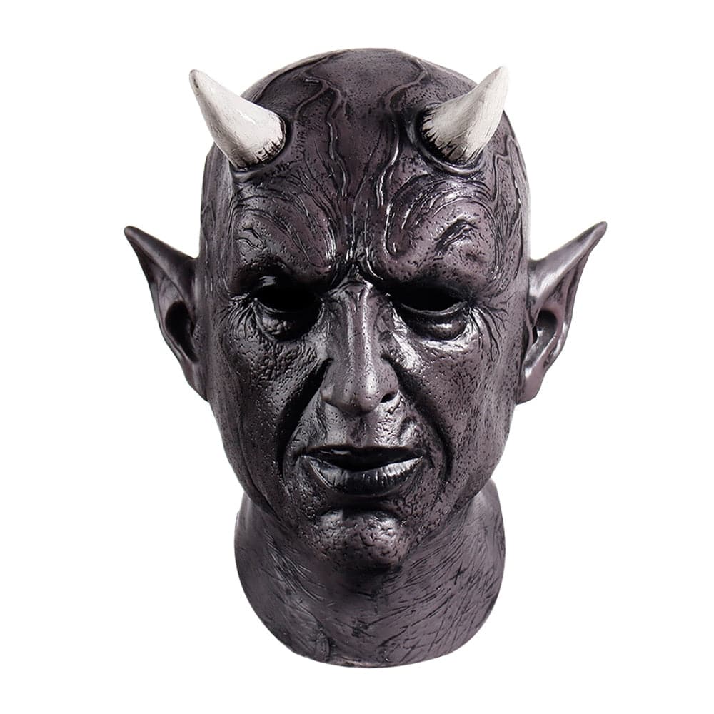 Halloween Mephistopheles Demon Horn Mask Cosplay Horror Devil Killer Latex Helmet Masquerade Carnival Party Costume Props