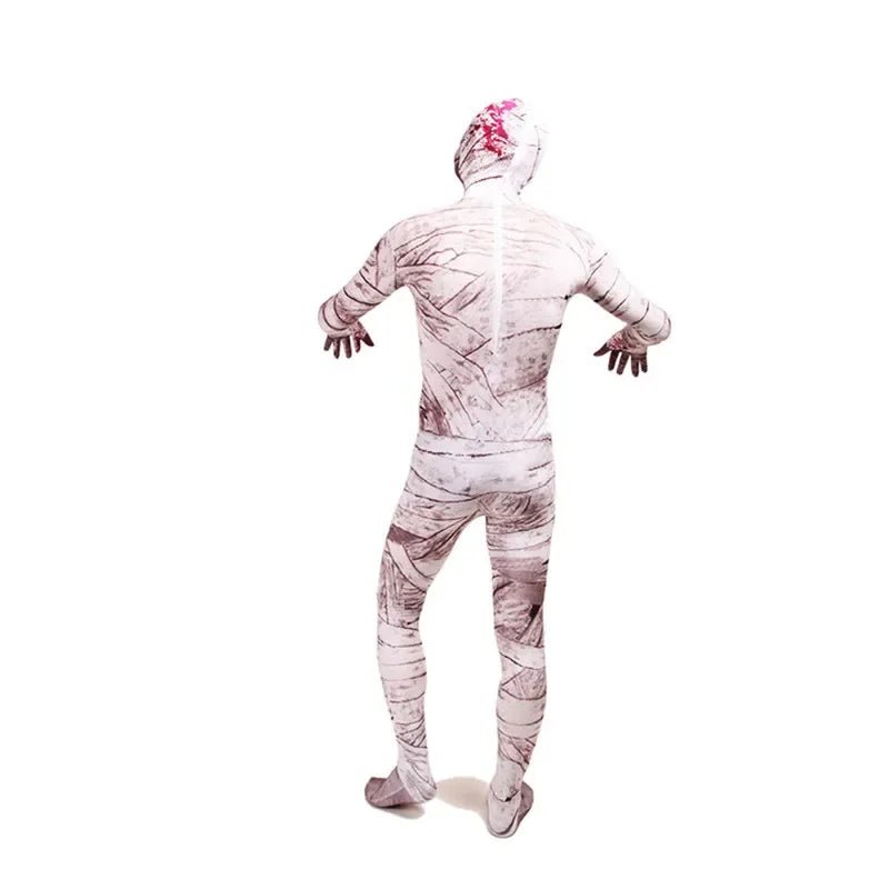 Movie Scary Mummy Cosplay Costume Adult Kids Men Mummy Costumes Mask Zentai Bodysuit Spandex Suit Halloween Costumes Women Man