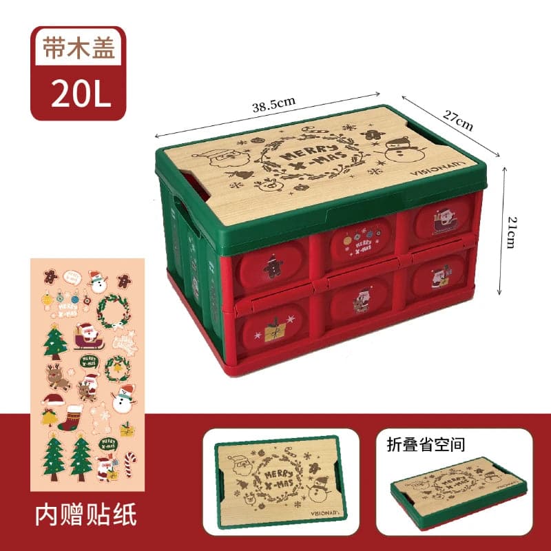 Christmas Folding Storage Box Home Bedroom Storage Box Christmas Decoration Gift Storage Box Car Trunk