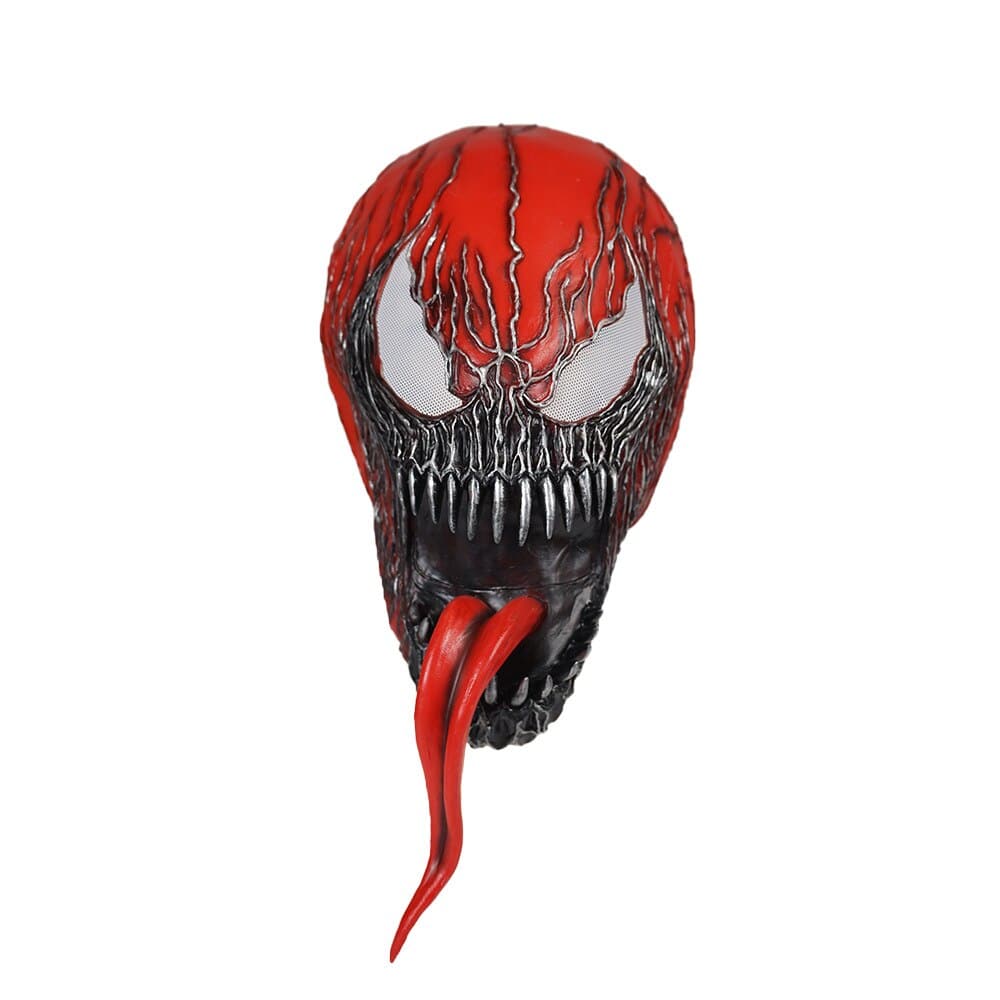 Cos Red Horror Real Latex Mask Venom Cosplay Full Face Superhero Mascaras Halloween Headgear Scream Villain Scary Masquerade